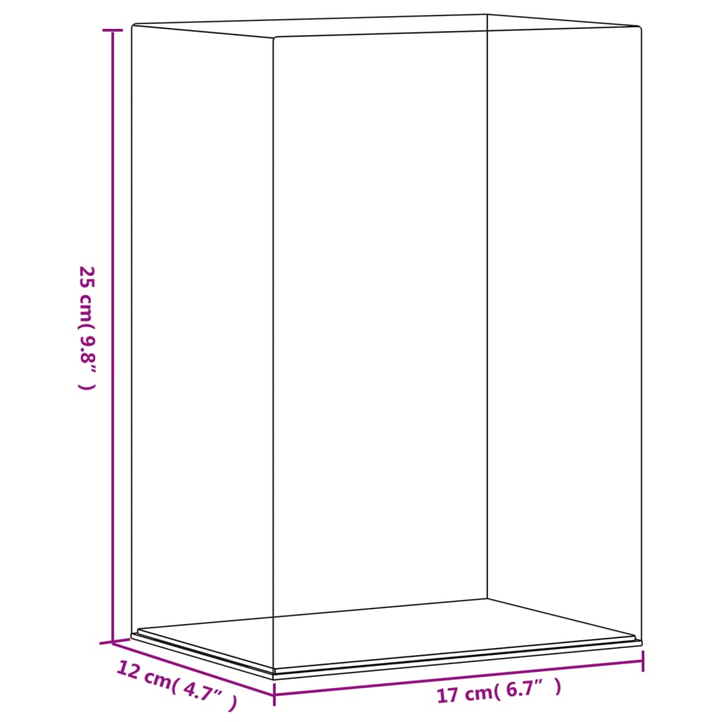 Vitrine Transparent 14x14x22 cm Acryl
