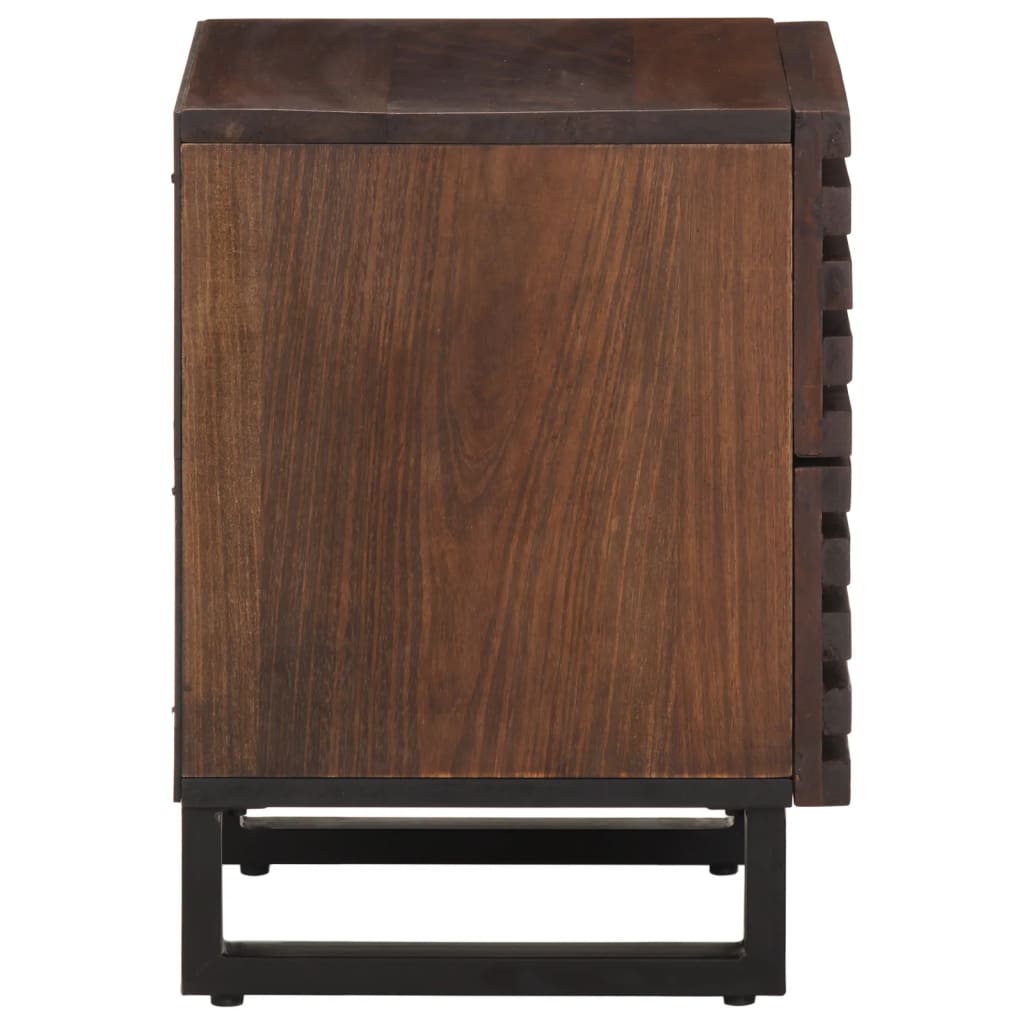Nachttisch 40x34x46 cm Raues Mangoholz