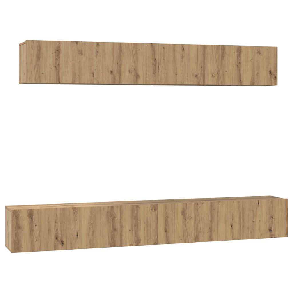 5-tlg. TV-Schrank-Set Weiß Holzwerkstoff