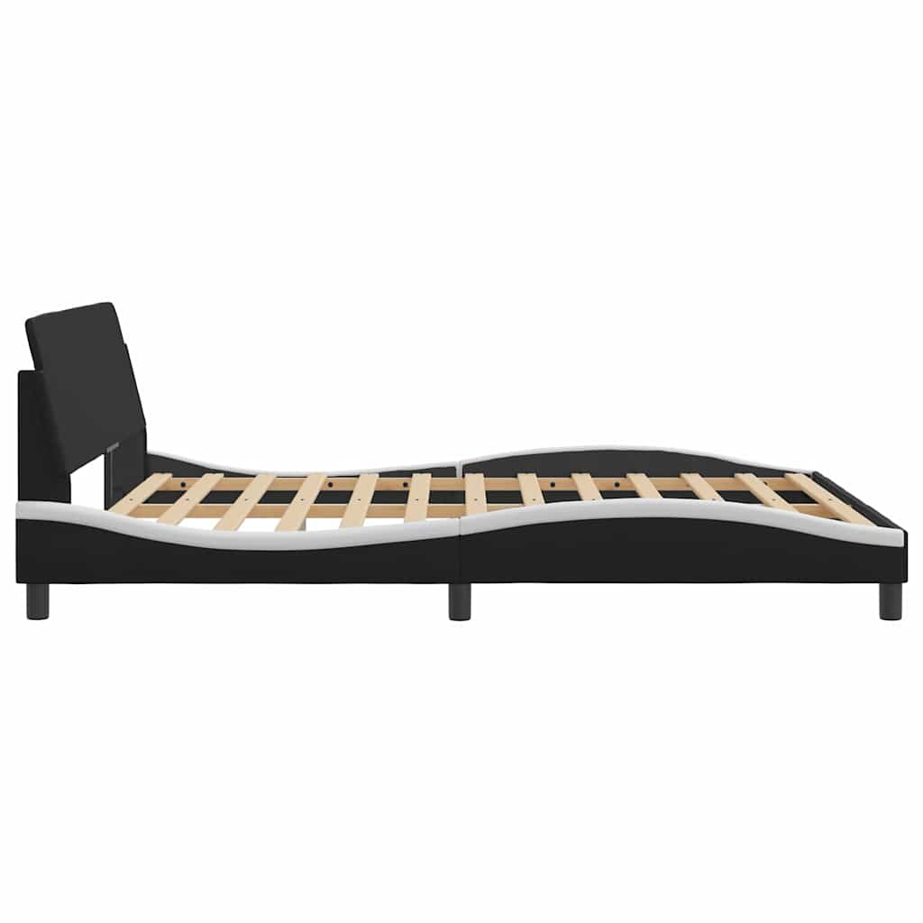 Bettgestell "Dover" Schwarz 100x190 cm Kunstleder