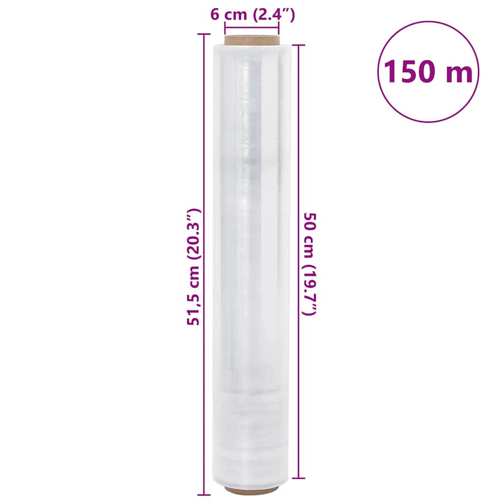 Stretchfolie 2 Stk. Transparent 17 μm 50 cm x 150 m