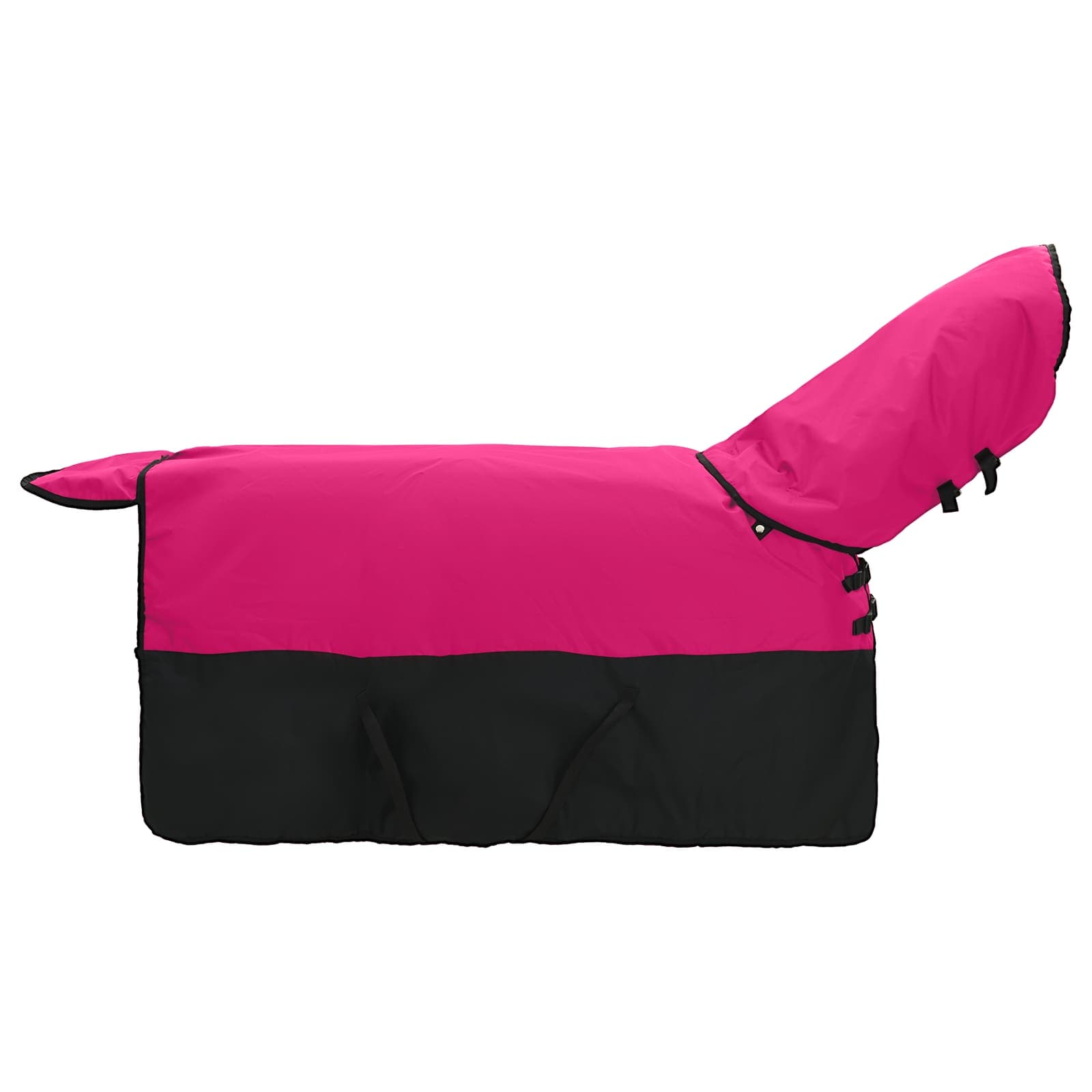 Pferdedecke Dunkelgrün und Schwarz 75 cm Polyester