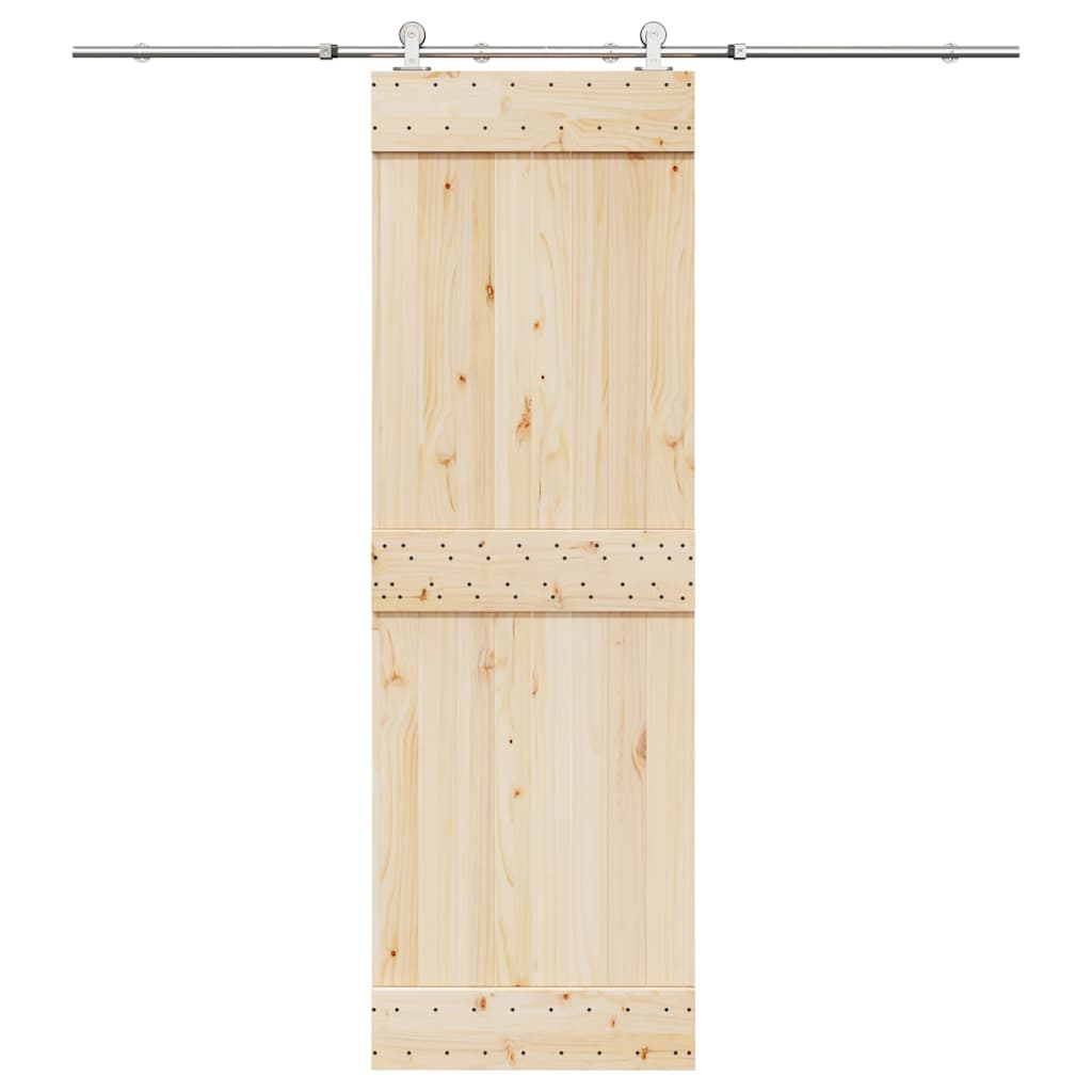 Schiebetür-Beschlagsatz 183 cm Edelstahl Silbern