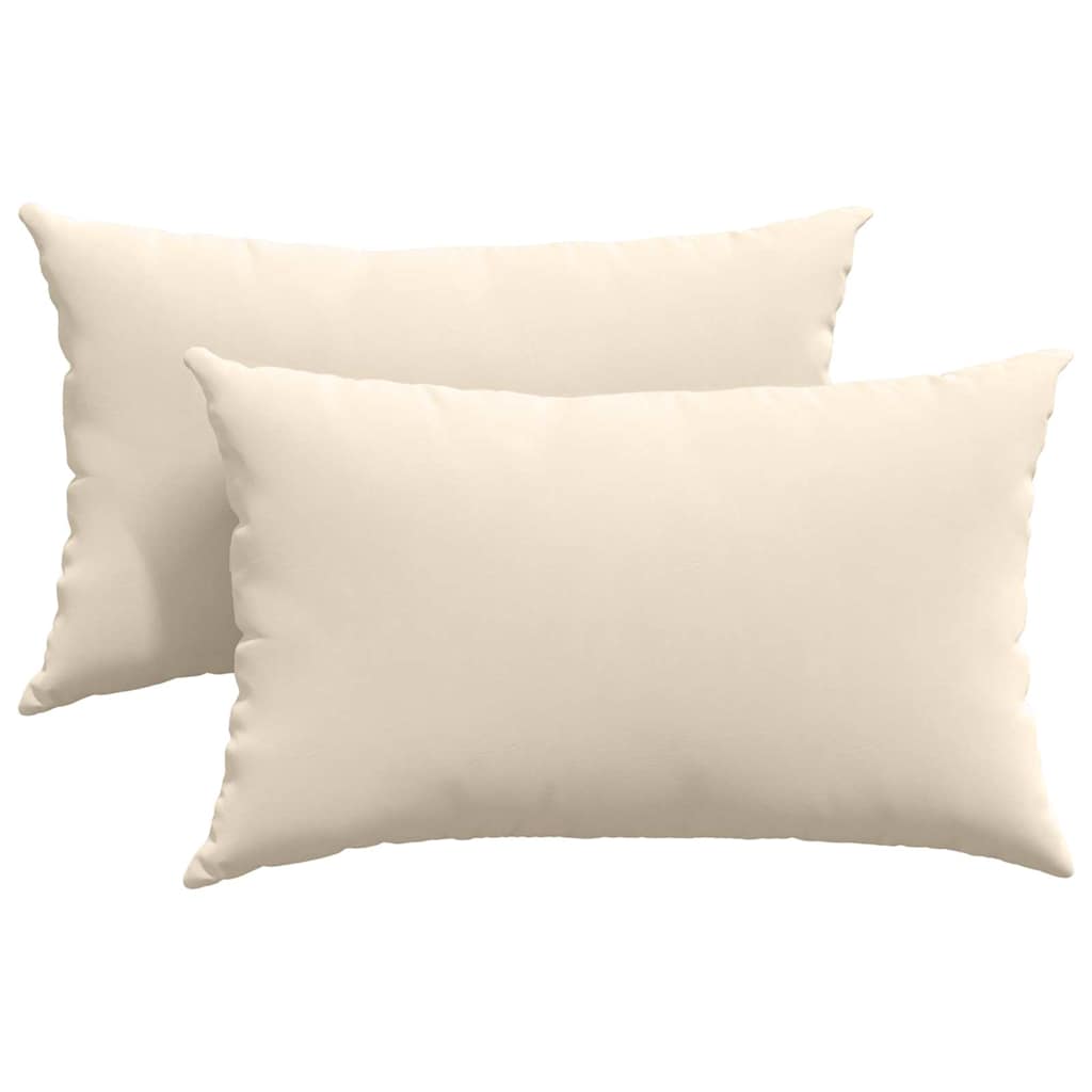 Sofakissen 2 Stück Taupe 50 x 30 cm Stoff