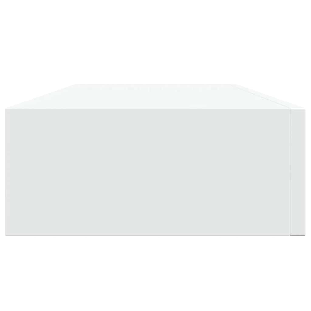 Wandregal mit Schublade Weiß 40x23,5x10 cm MDF