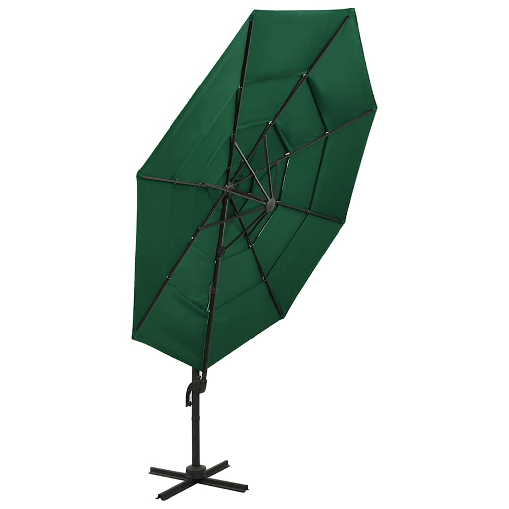 Sonnenschirm mit Aluminium-Mast 4-lagig Sandfarben 3x3 m