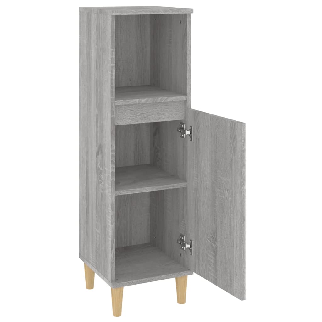 Badschrank Weiß 30x30x100 cm Holzwerkstoff