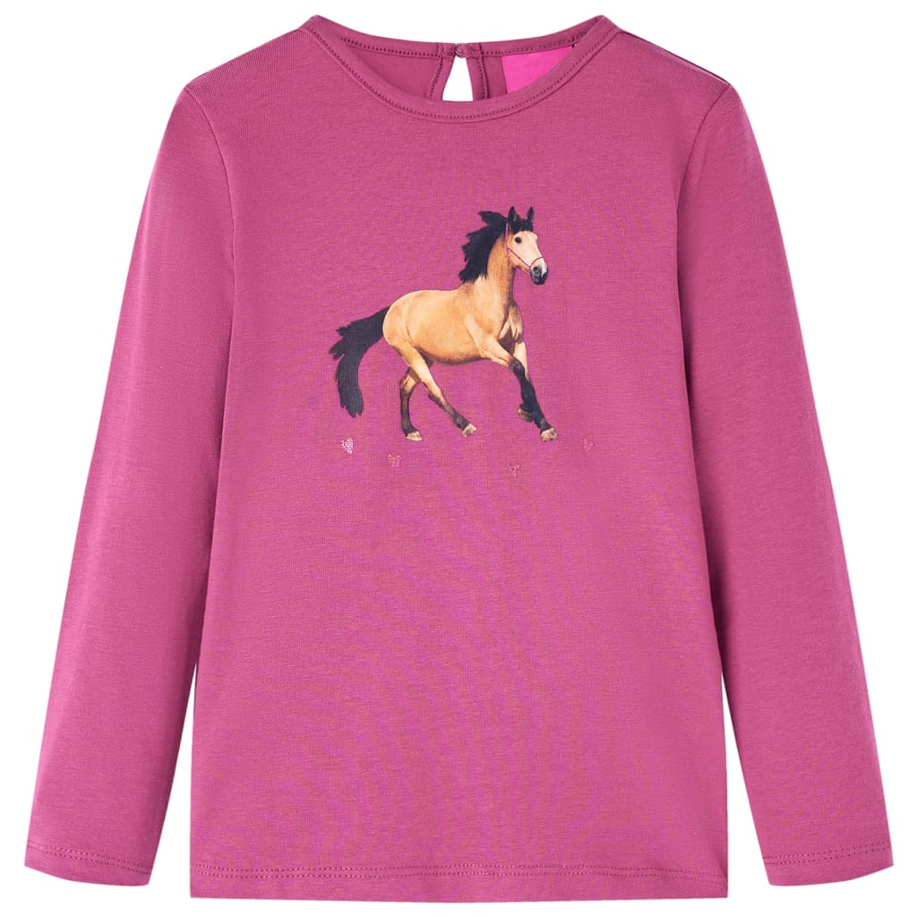 Kinder-Langarmshirt Marineblau 104