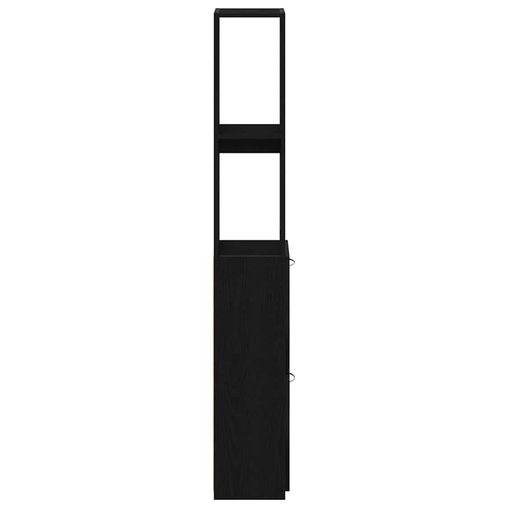 Badschrank Weiß 25x26,5x170 cm Holzwerkstoff