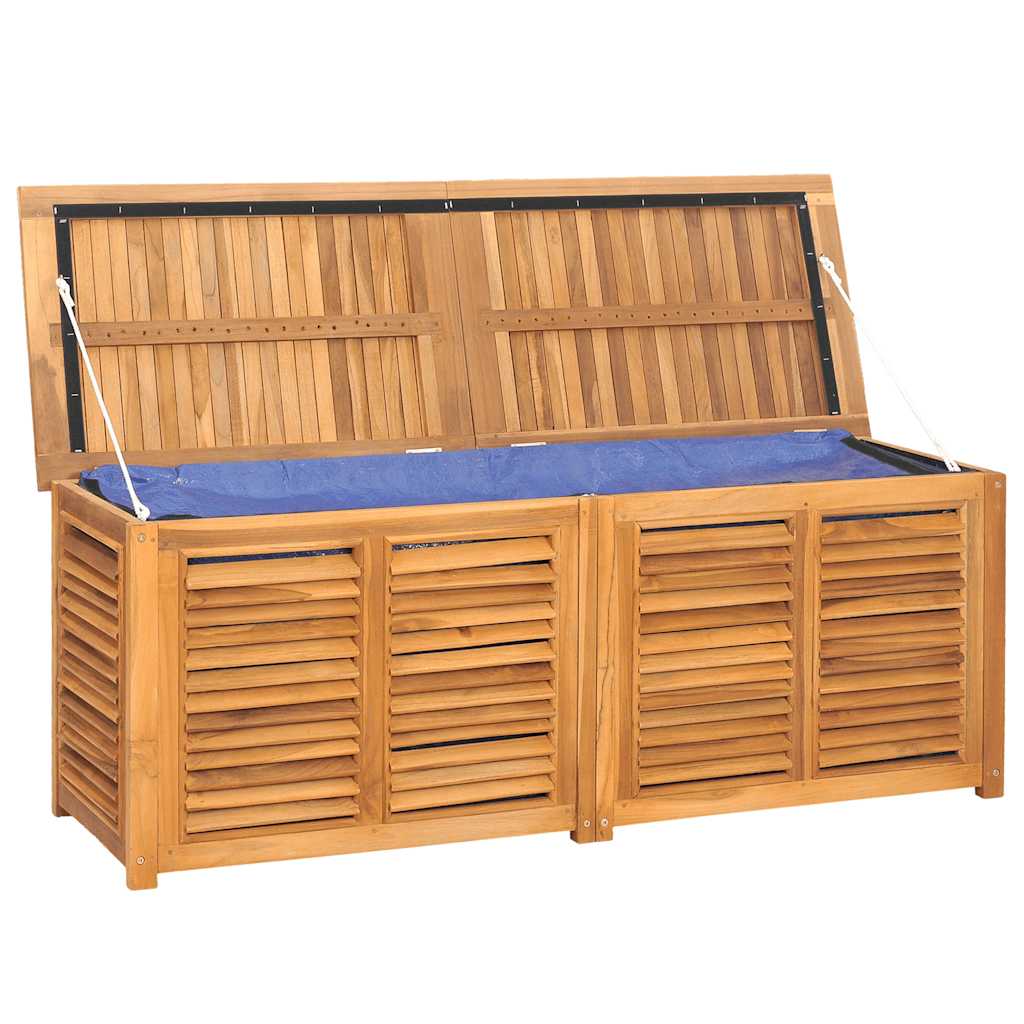 Gartenbox mit Beutel 60x50x58 cm Massivholz Teak