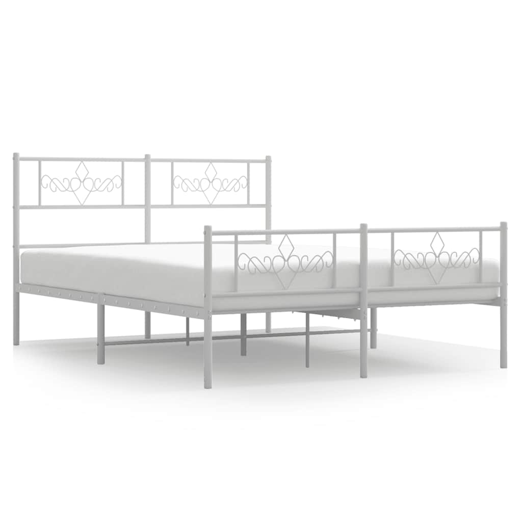 Bettgestell mit Kopfteil Metall Schwarz 100x190 cm