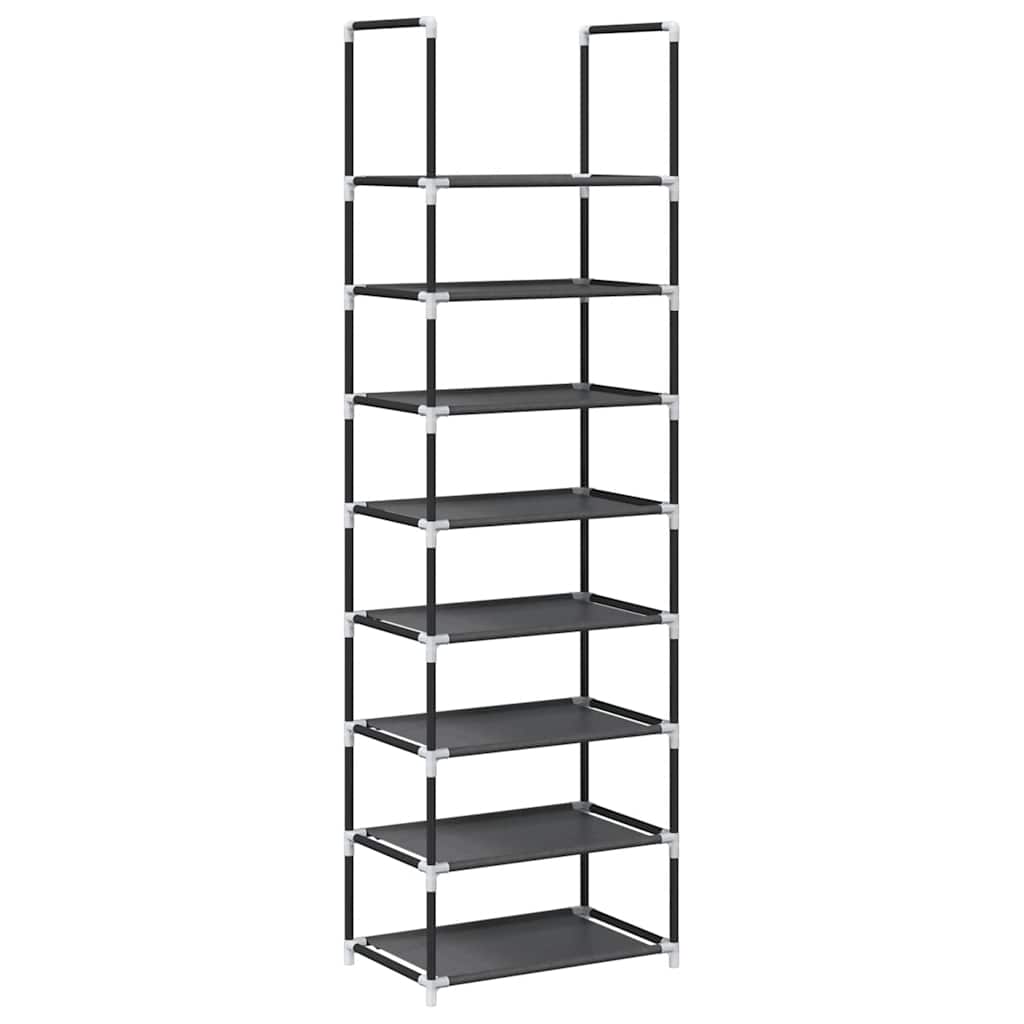 Schuhregal 4 Ebenen Schwarz 44x28x77 cm Vliesstoff