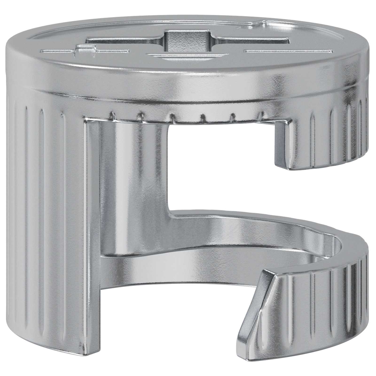 Zapfenschloss-Muttern 2 pcs Silber 12 x 10 mm Metall