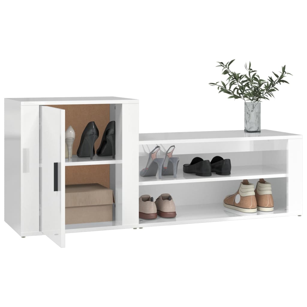 Schuhschrank Weiß 130x35x54 cm Holzwerkstoff