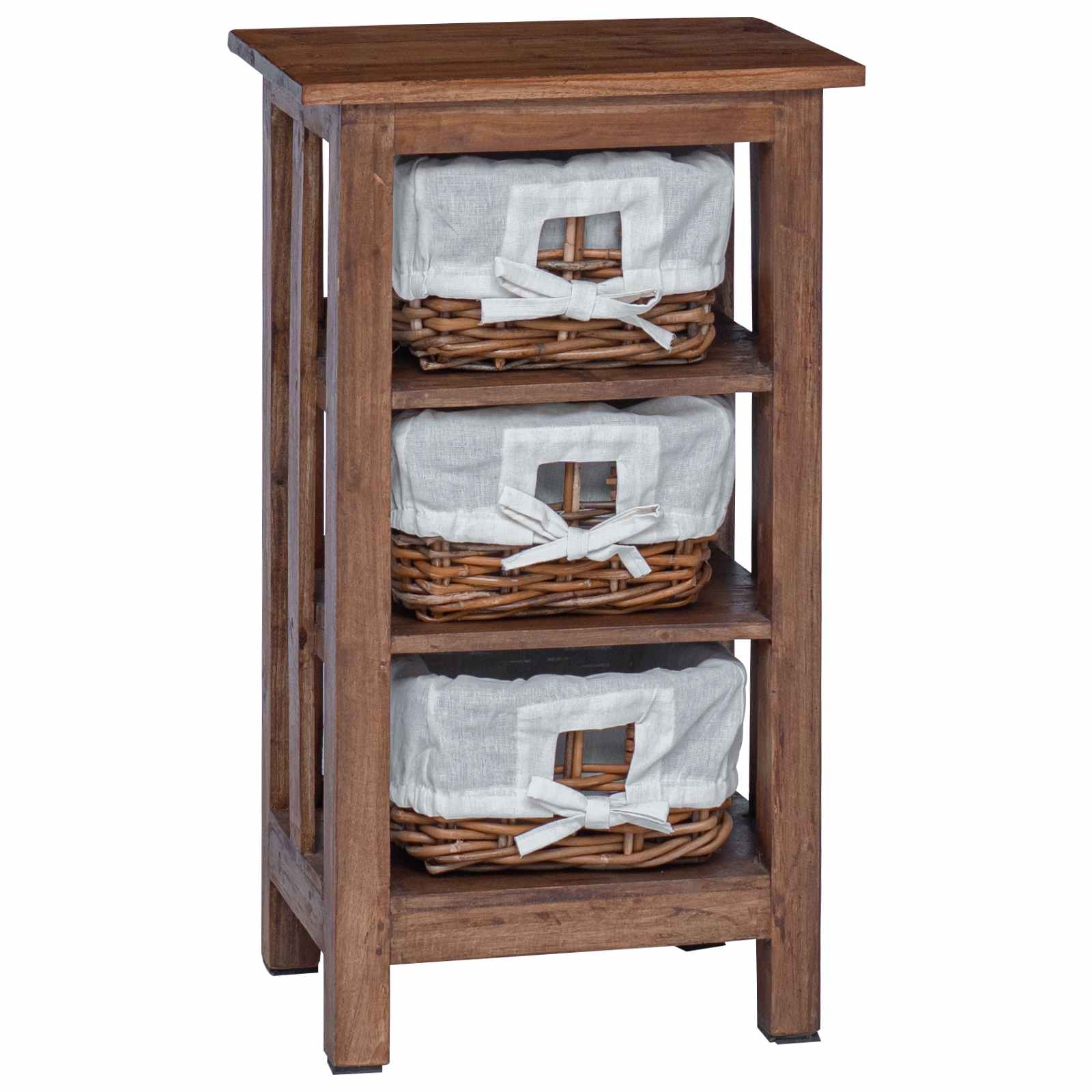 Beistelltisch Braun 38 x 28 x 35 cm Massivholz Mahagoni