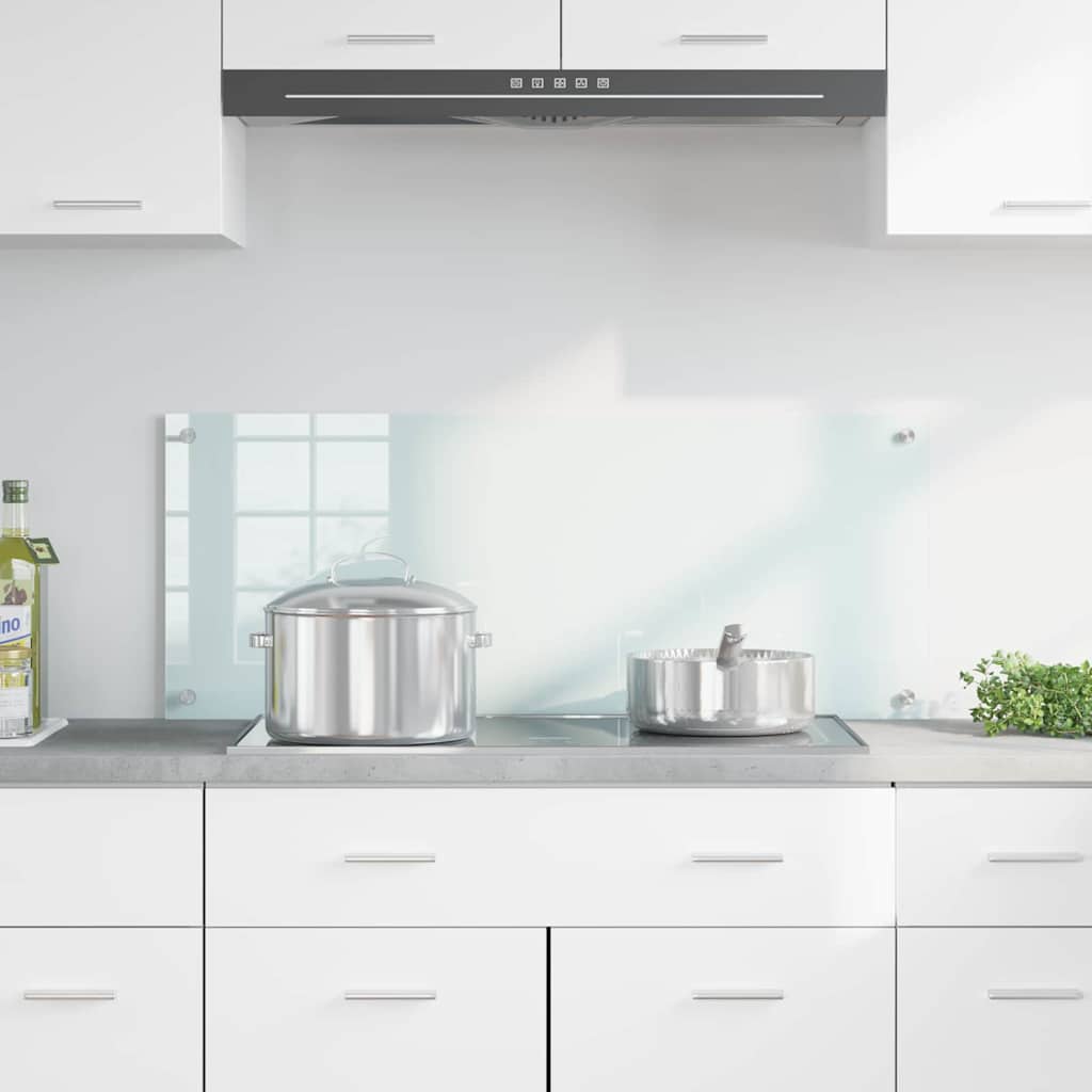 Küchenrückwand 2 pcs Weiß 70 x 40 cm Gehärtetes Glas