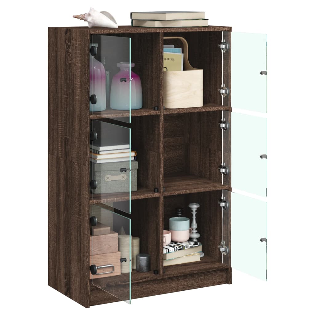 Bücherregal mit Türen Weiß 136x37x109 cm Holzwerkstoff