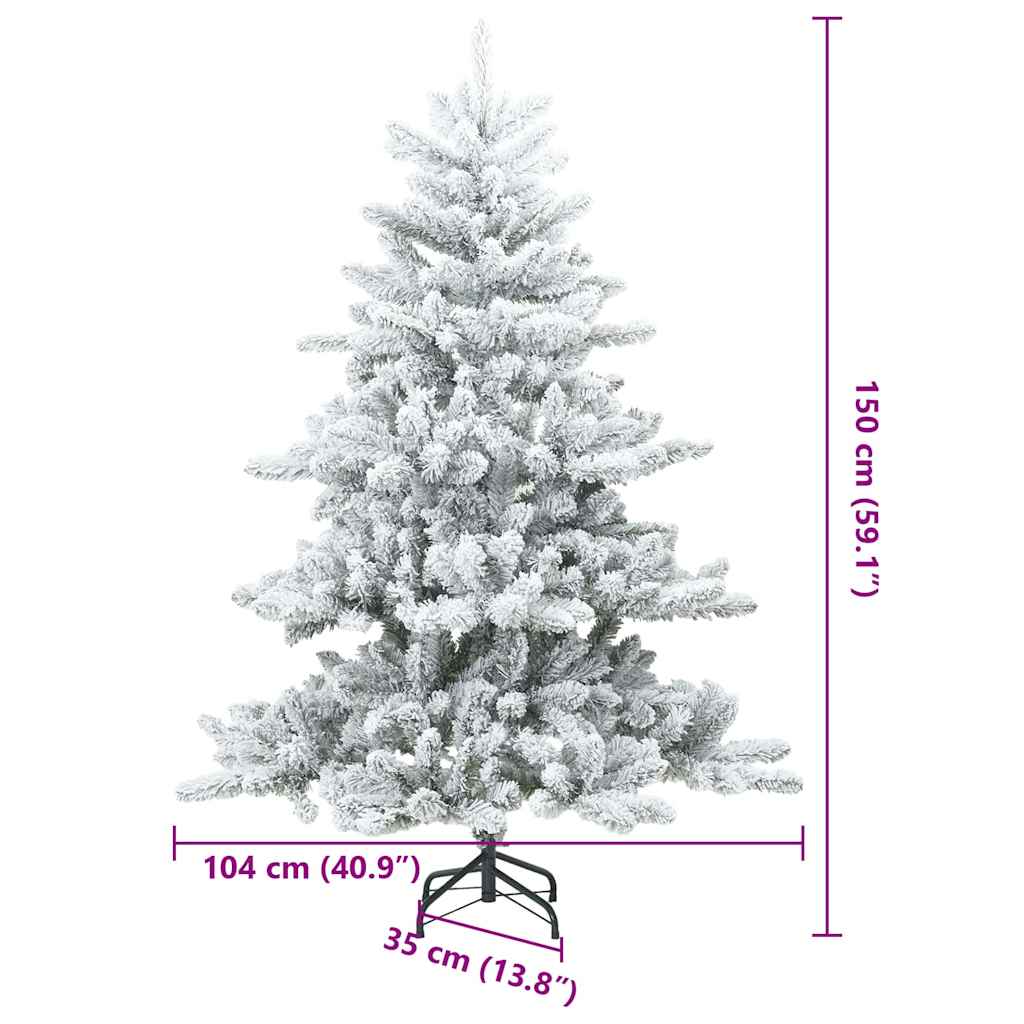 Künstlicher klappbarer Weihnachtsbaum Grün 150 cm PVC, Stahl