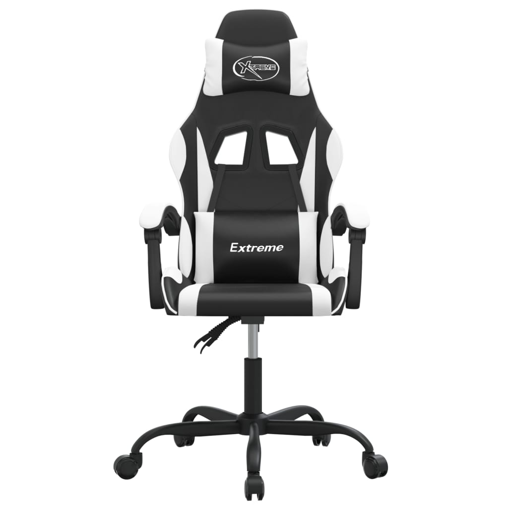 Gaming-Stuhl Drehbar Schwarz und Grün Kunstleder