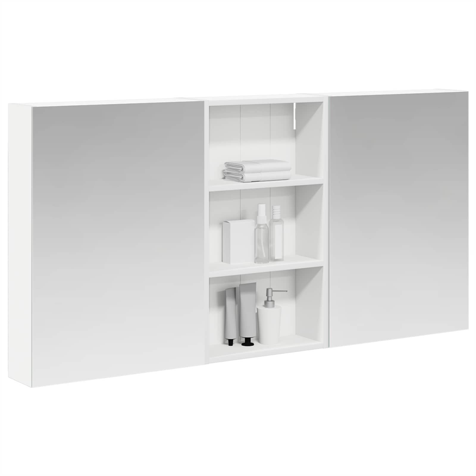 Badezimmerschrank-Set 3 pcs 80 x 10,5 x 50 cm Holzwerkstoff