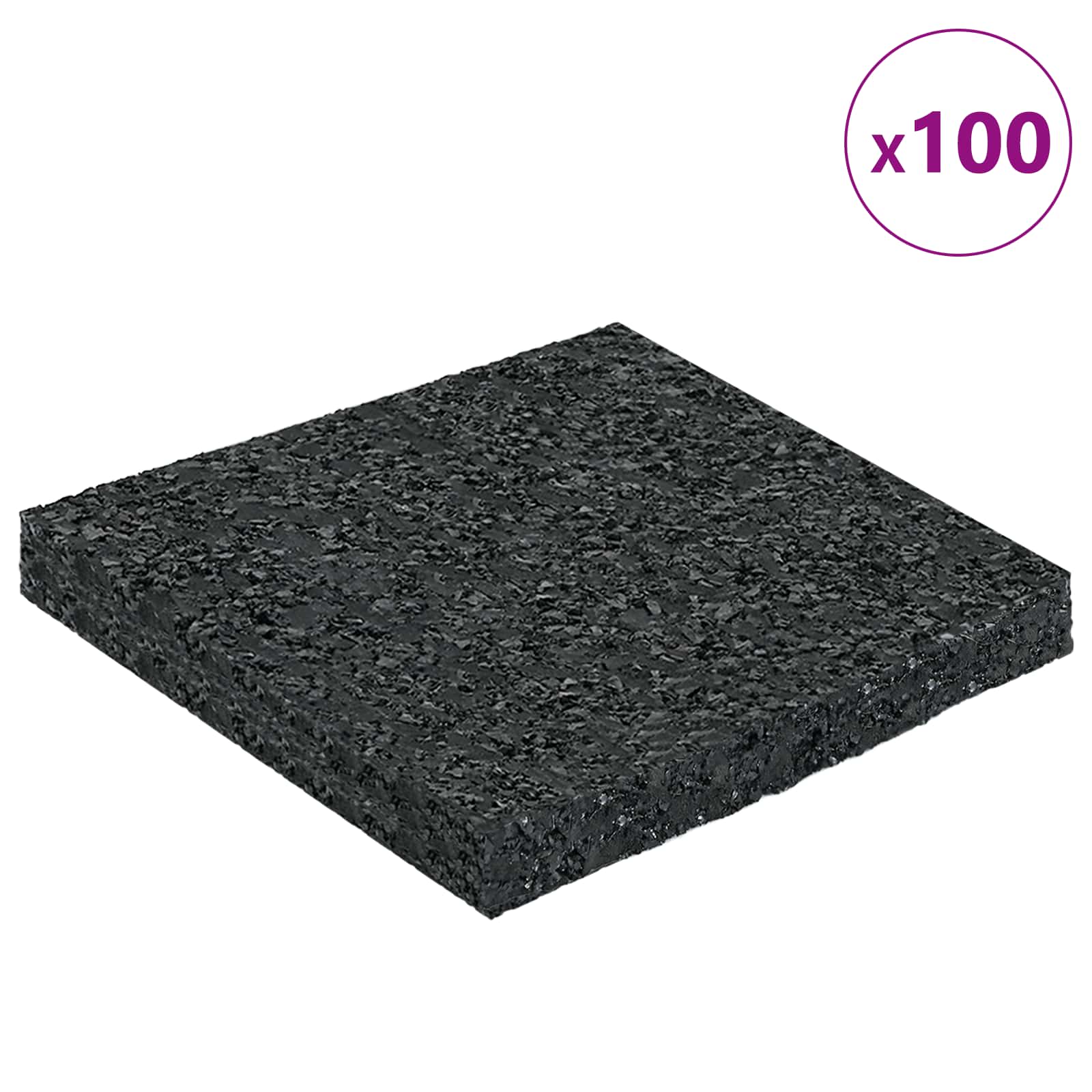 Gummigranulat-Patiopad Schwarz 6 x 9 x 0,3 cm Gummi