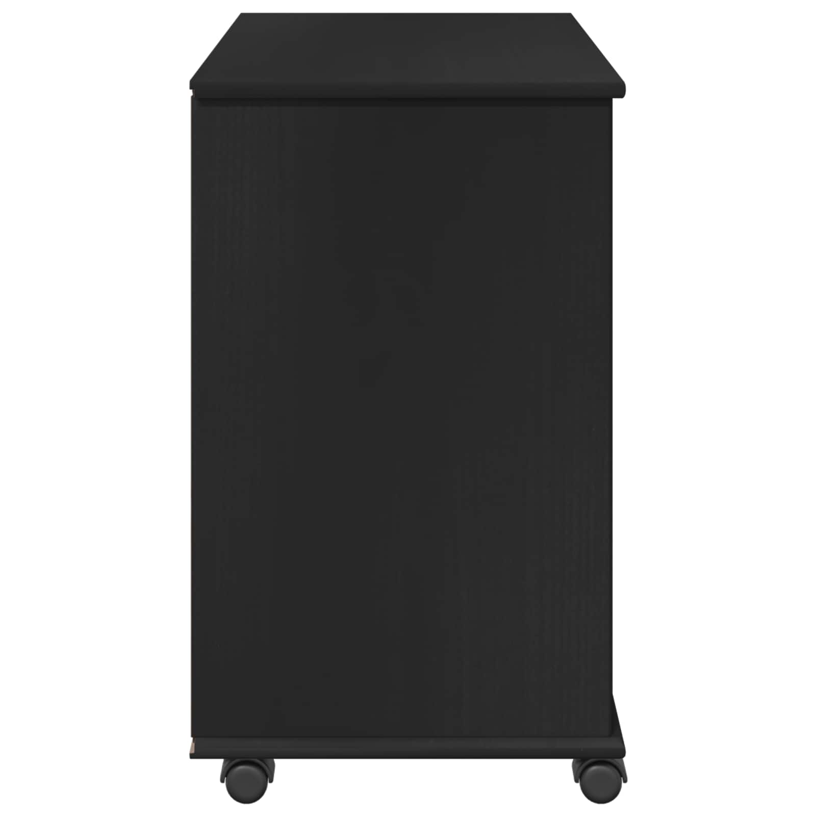 Rollschrank Honigbraun 63,5 x 39 x 65,5 cm Massivholz Kiefer