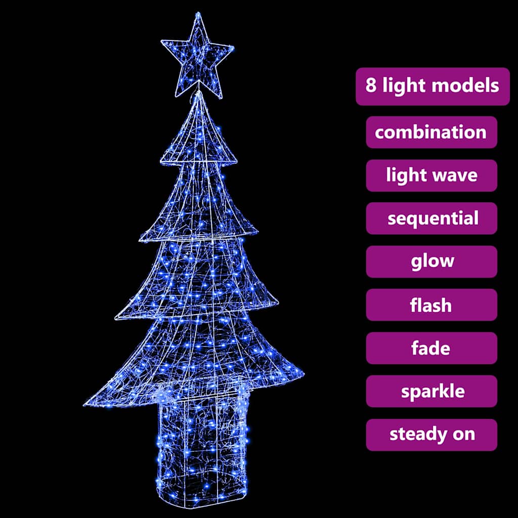 Weihnachtsbaum mit 100 LEDs Warmweiß 120 cm Acryl