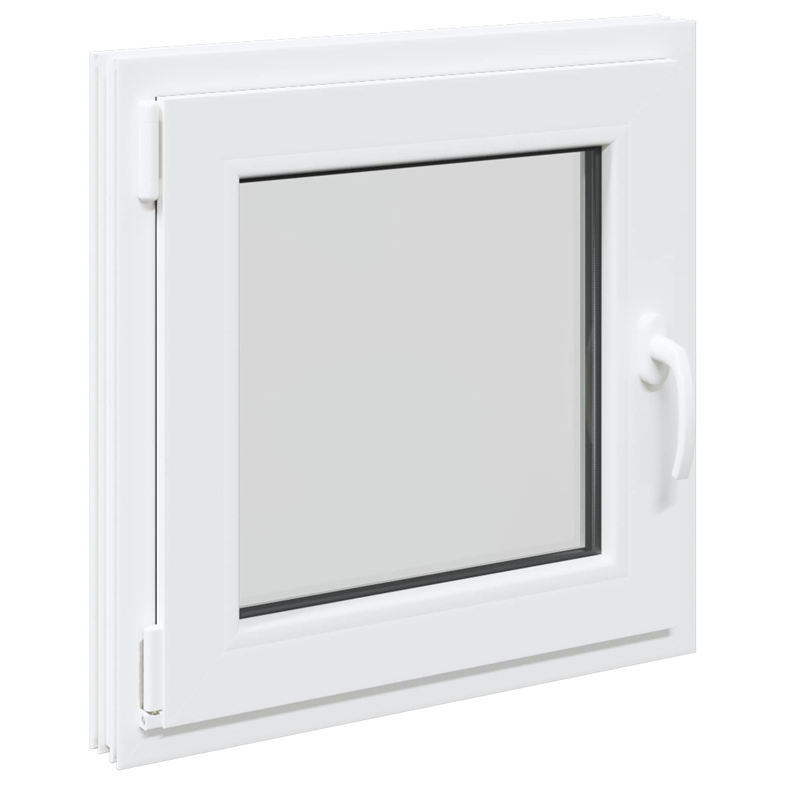 Kellerfenster RISOR 50 x 50 cm PVC und Glas Weiß