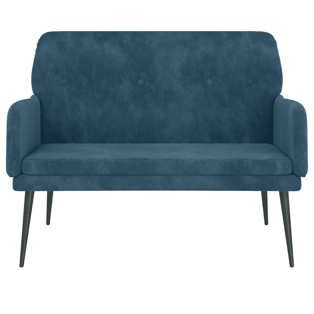 Sitzbank Schwarz 108x79x79 cm Samt