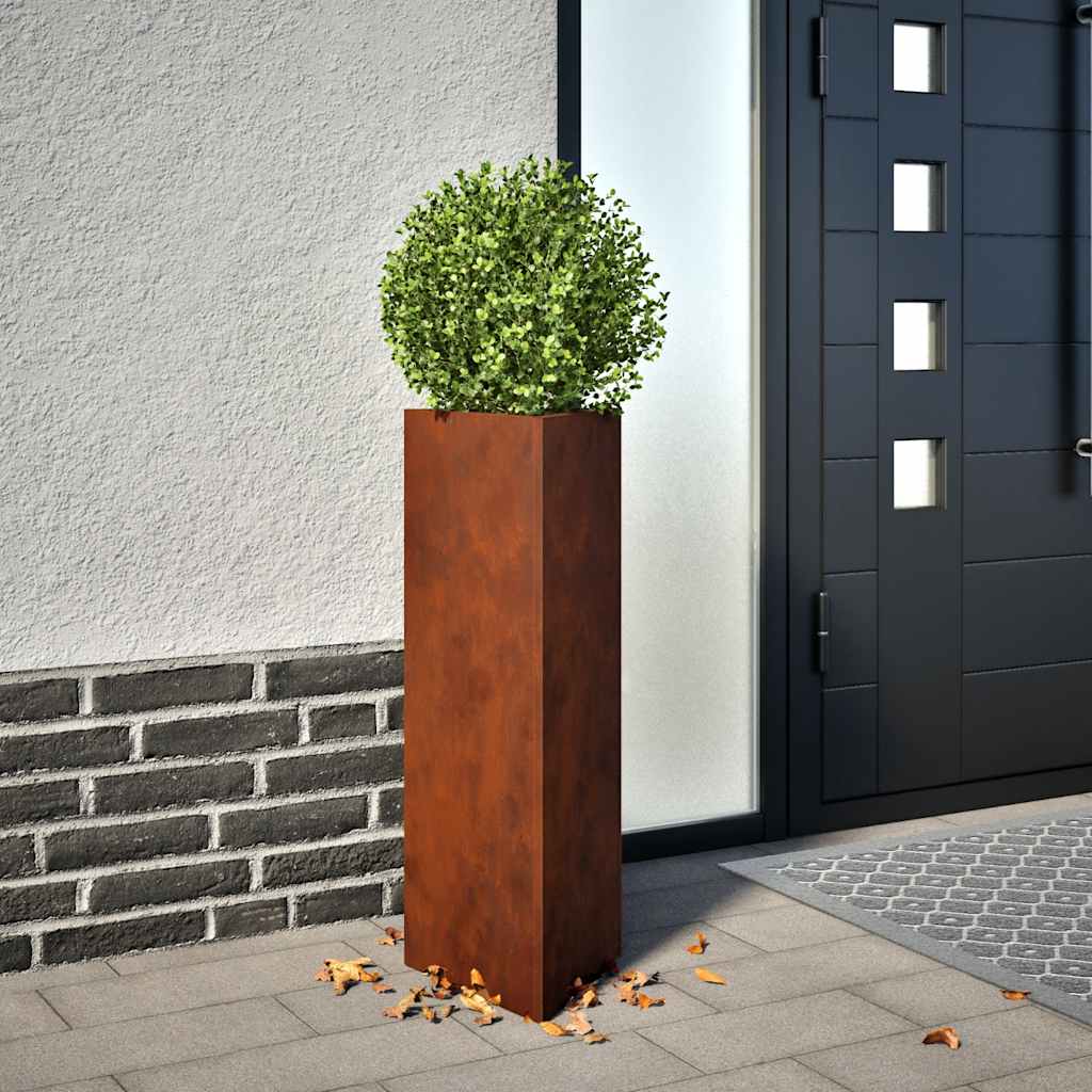 Pflanzkübel 30x26x75 cm Cortenstahl