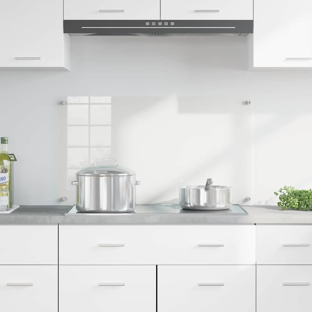 Küchenrückwand 2 pcs Weiß 70 x 40 cm Gehärtetes Glas