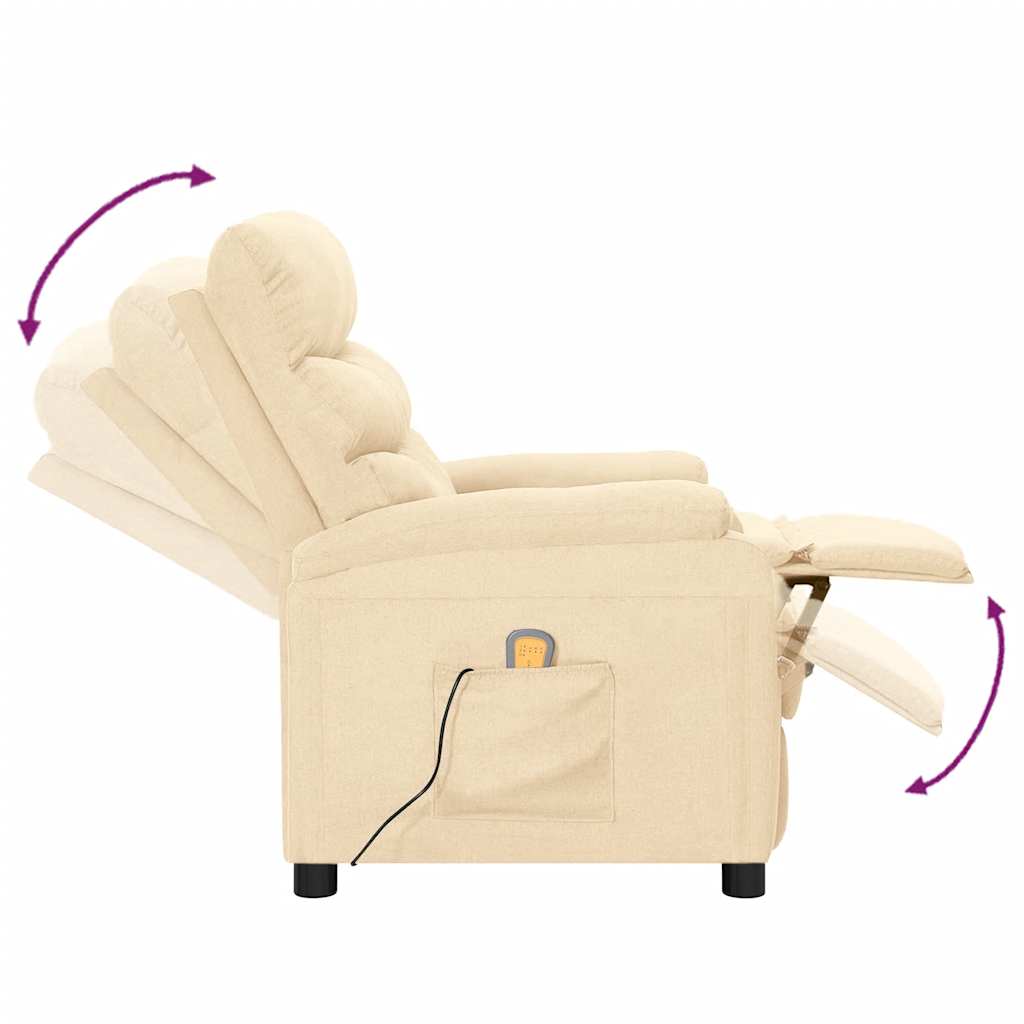 Massagesessel Dunkelgrau Stoff