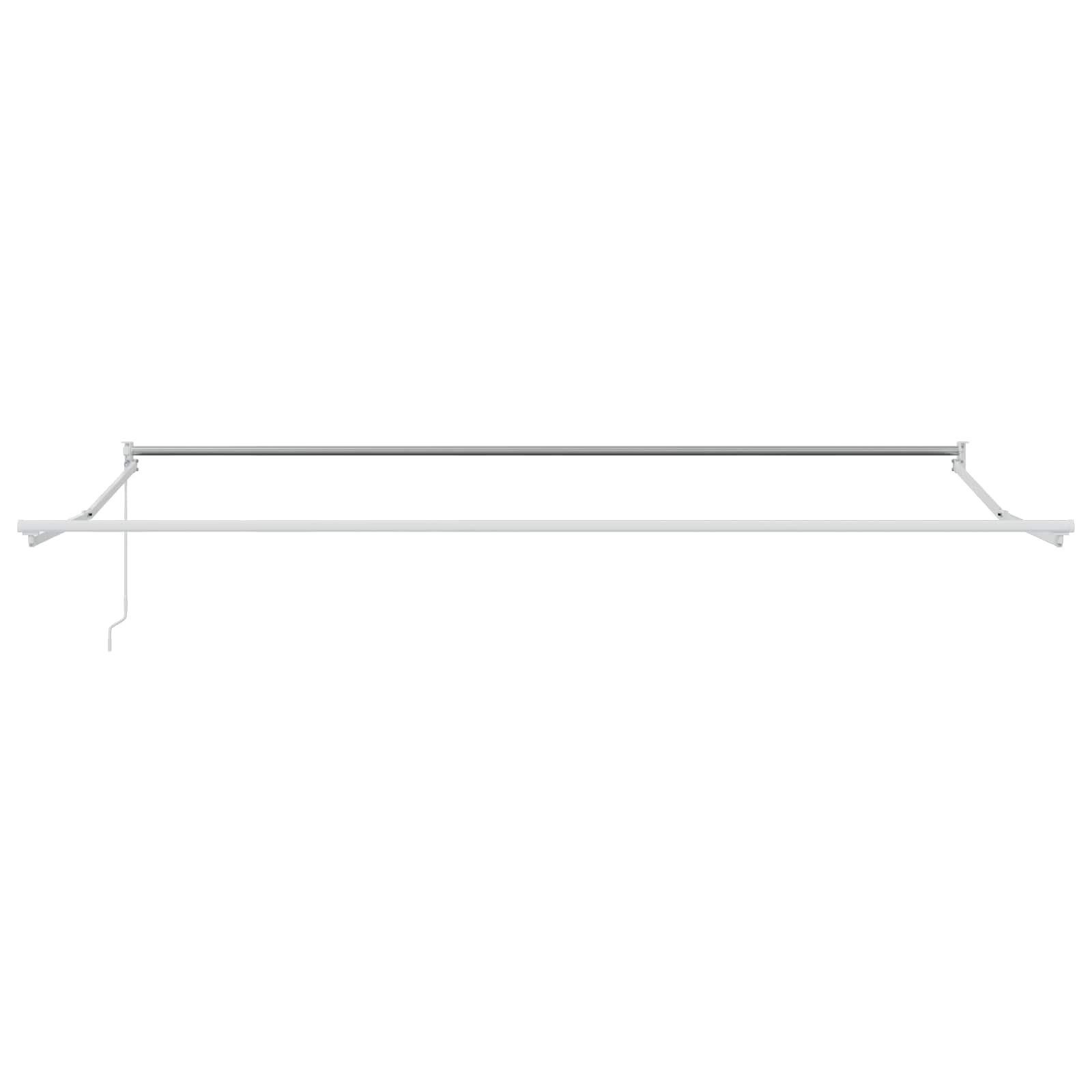 Ausziehbarer Sonnenschirmrahmen Weiß 300 x 250 cm Aluminium