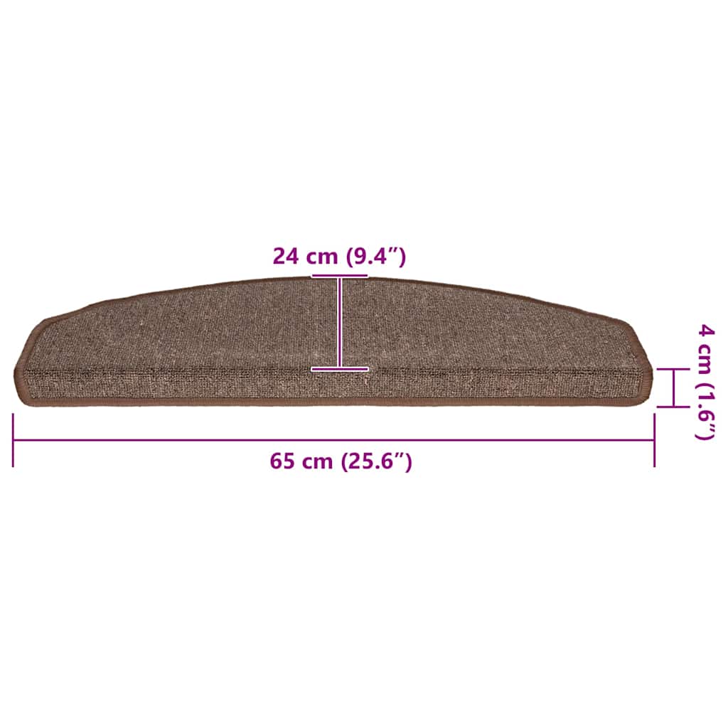 Stufenmatten 15 Stk. 56x17x3 cm Anthrazit Halbrund