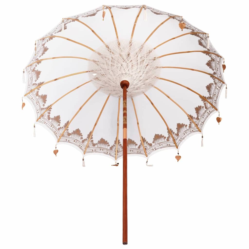 Balinesischer Sonnenschirm Creme 185 x 185 x 260 cm