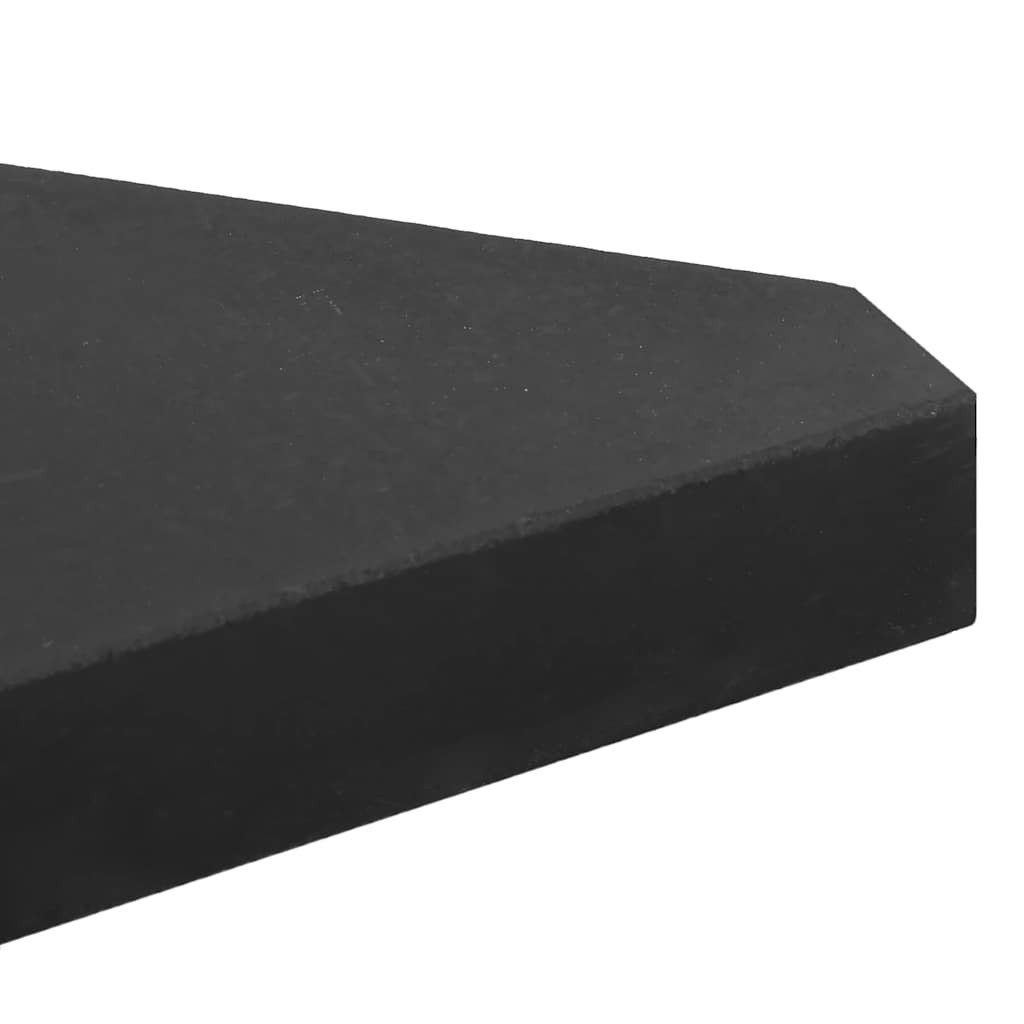 vidaXL Sonnenschirm-Gewichtsplatten 4 Stk. Grau Granit Dreieckig 14 kg