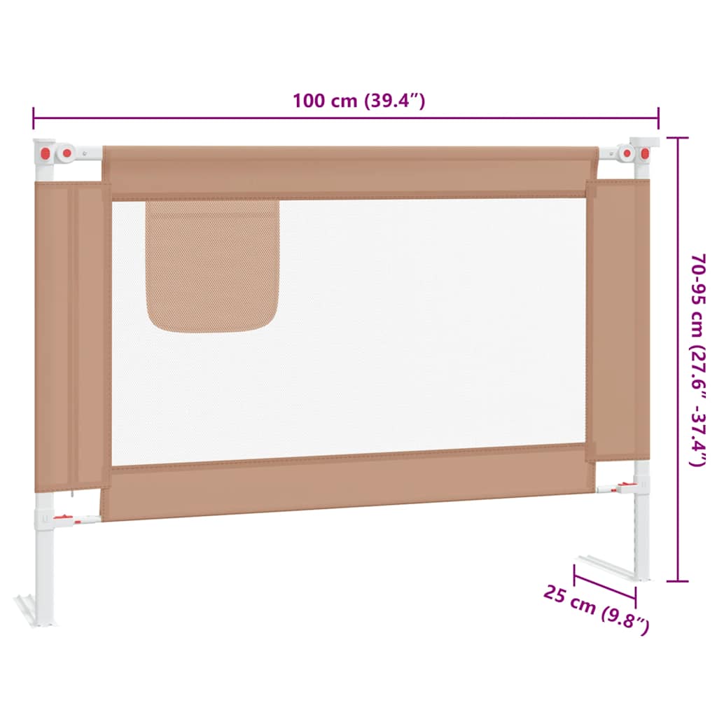 Kleinkind-Bettschutzgitter Grün 90x25 cm Stoff