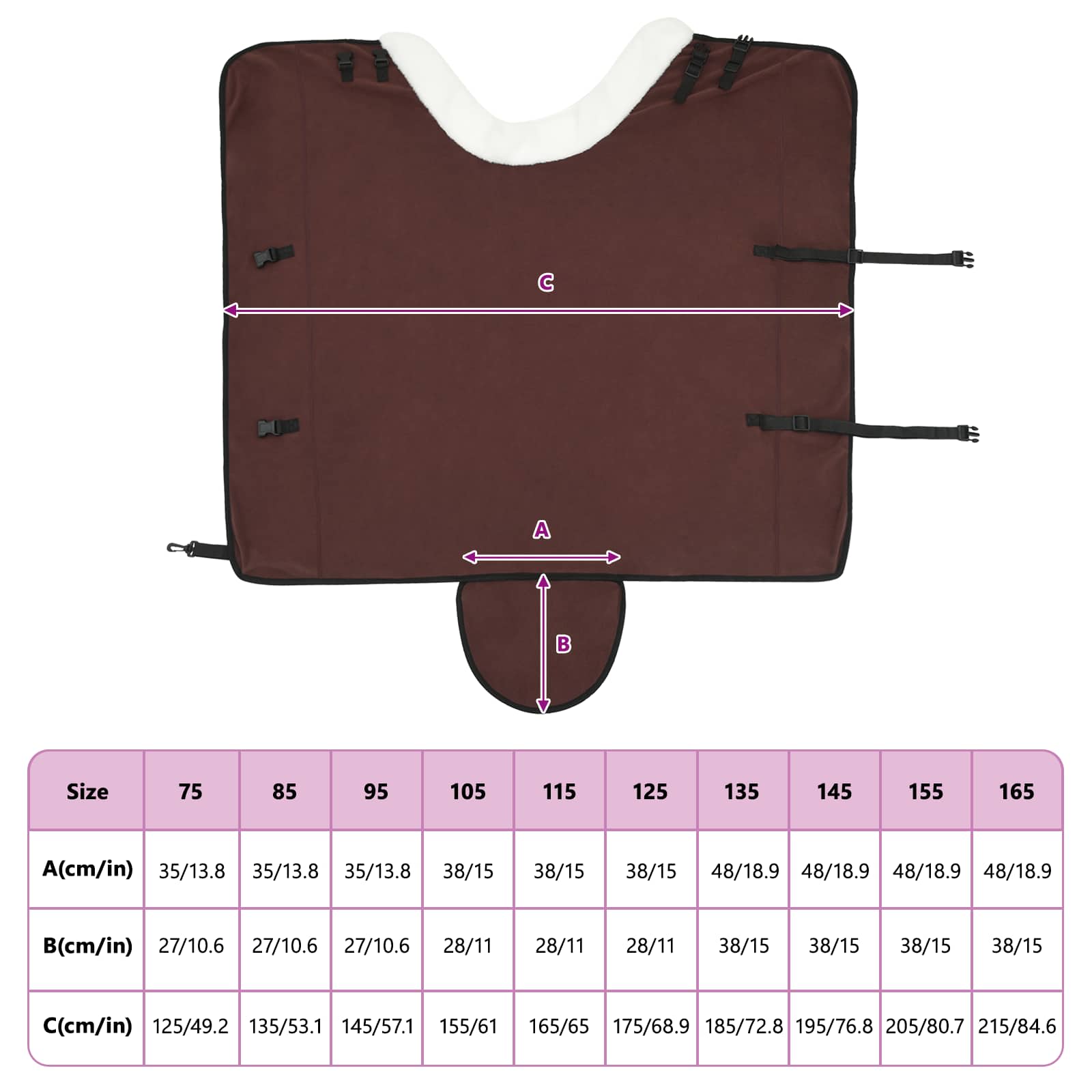 Pferdedecke Volles Aqua 75 cm Polarfleece