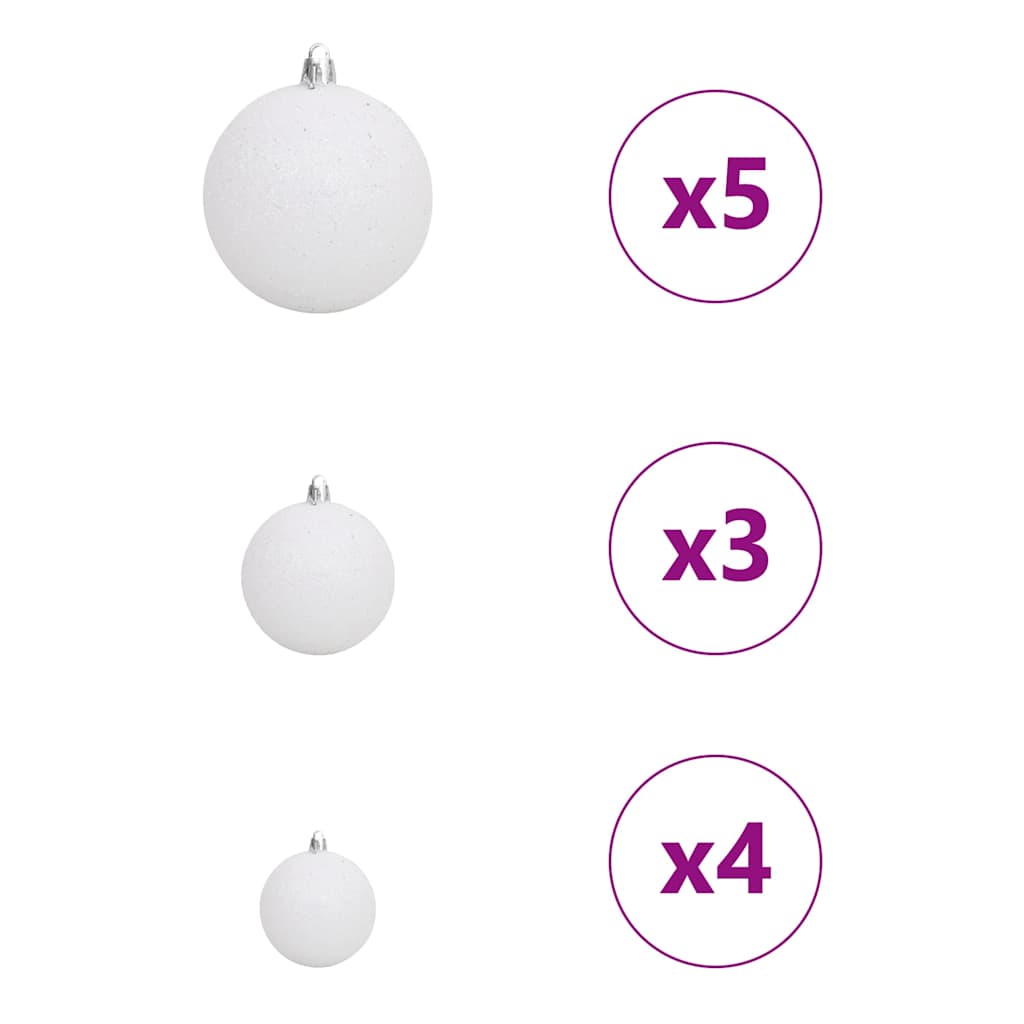 Künstlicher Weihnachtsbaum mit 150 LEDs mit Ständer Weiß 120 cm