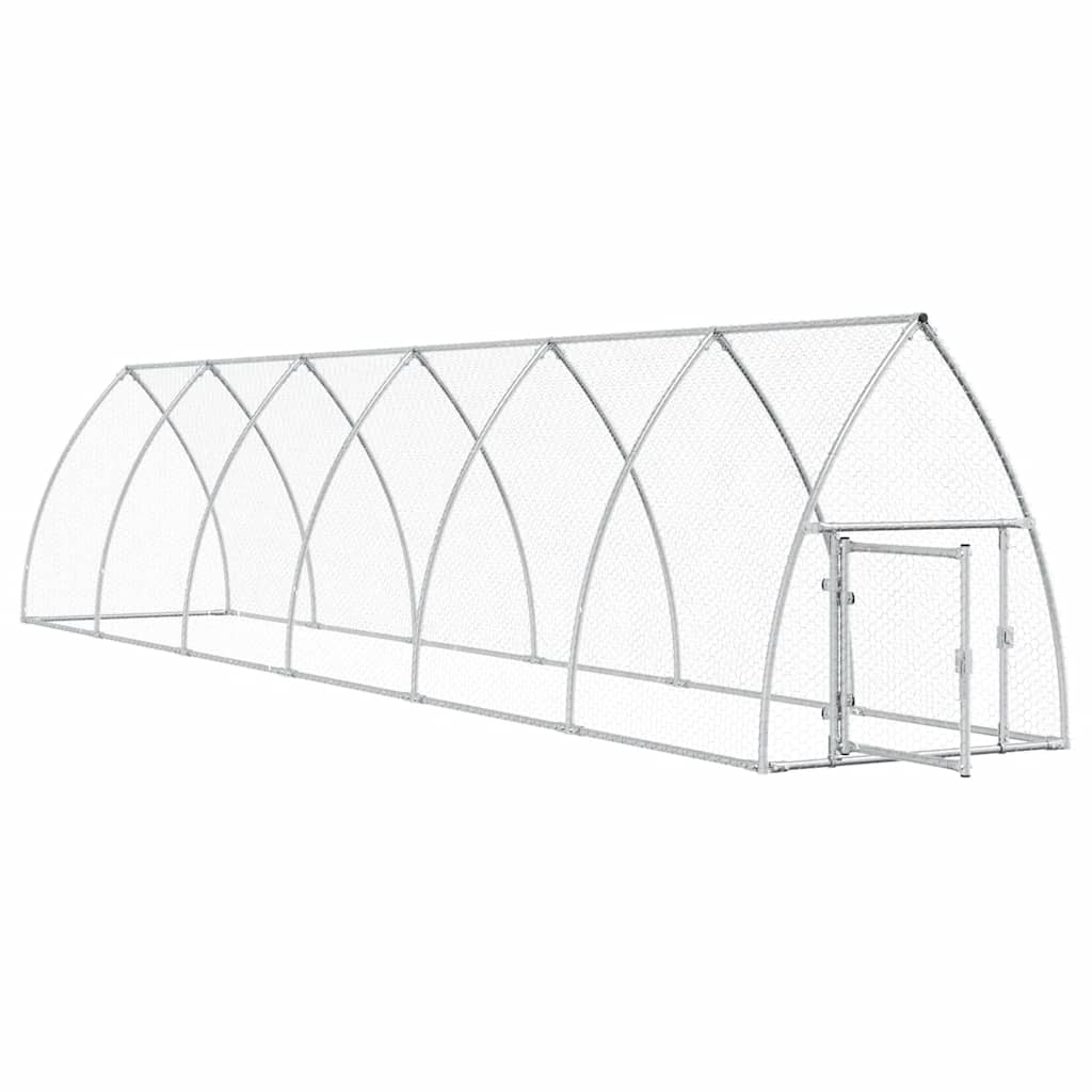 Hühnerkäfig Silbern 100x105x120 cm Verzinkter Stahl