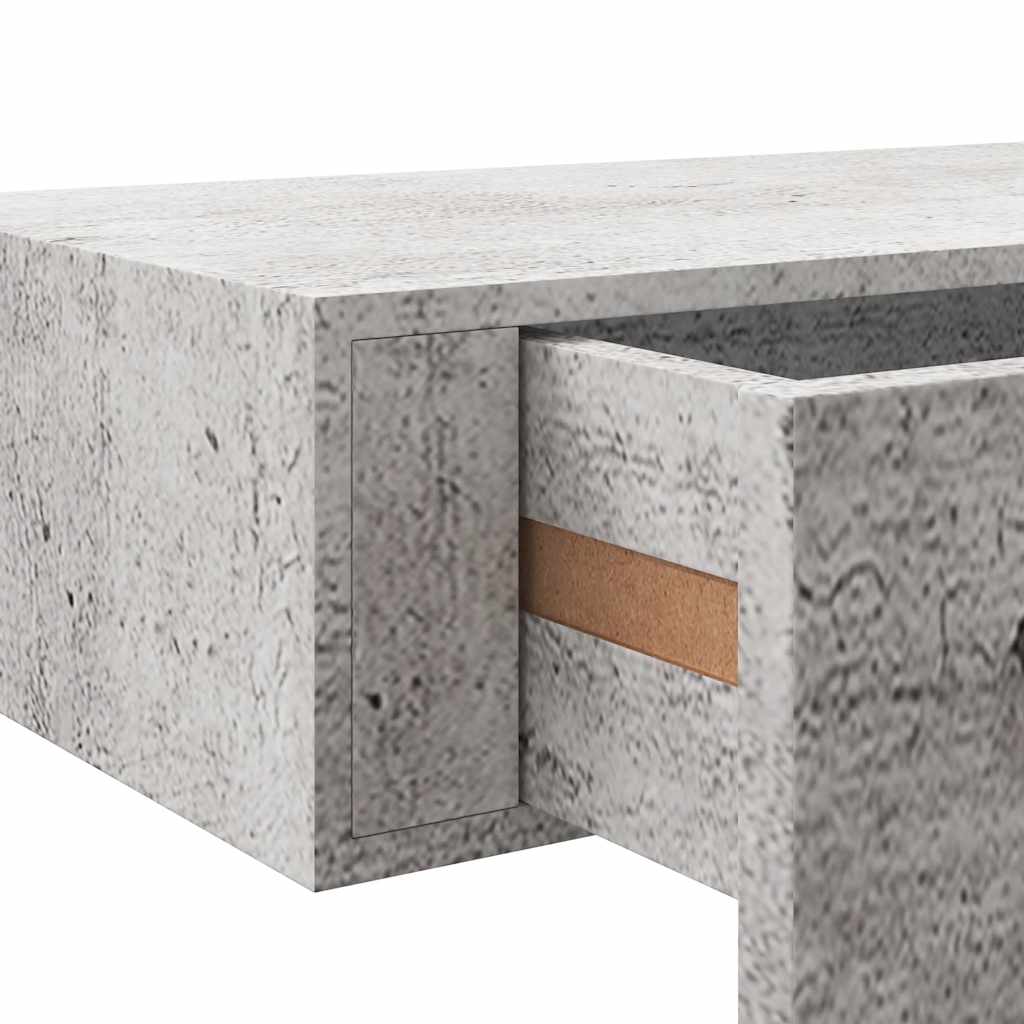 Wandregal mit Schublade Weiß 40x23,5x10 cm MDF