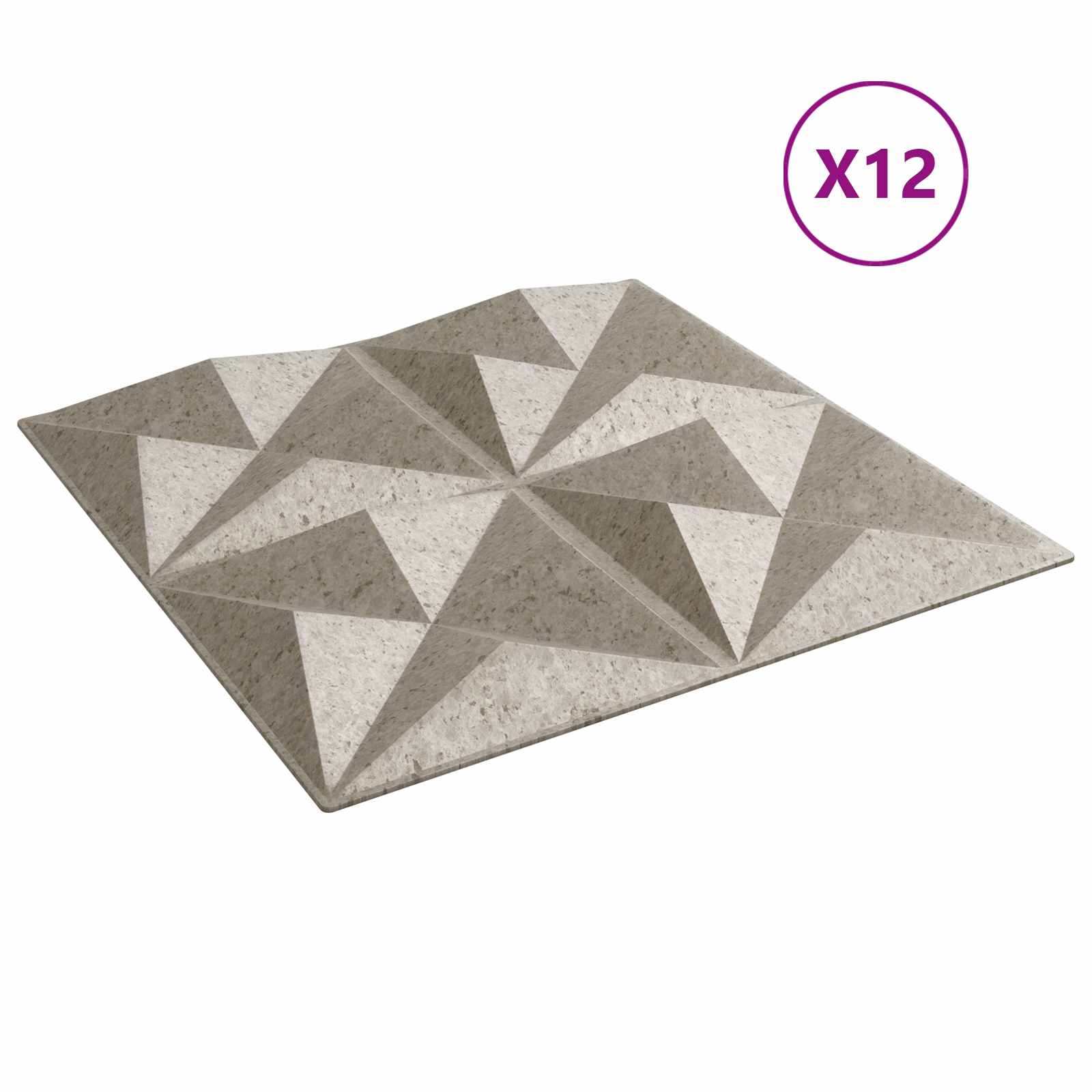 Wandpaneele 12 pcs Diamant Weiß 50 x 50 cm XPS Schaum