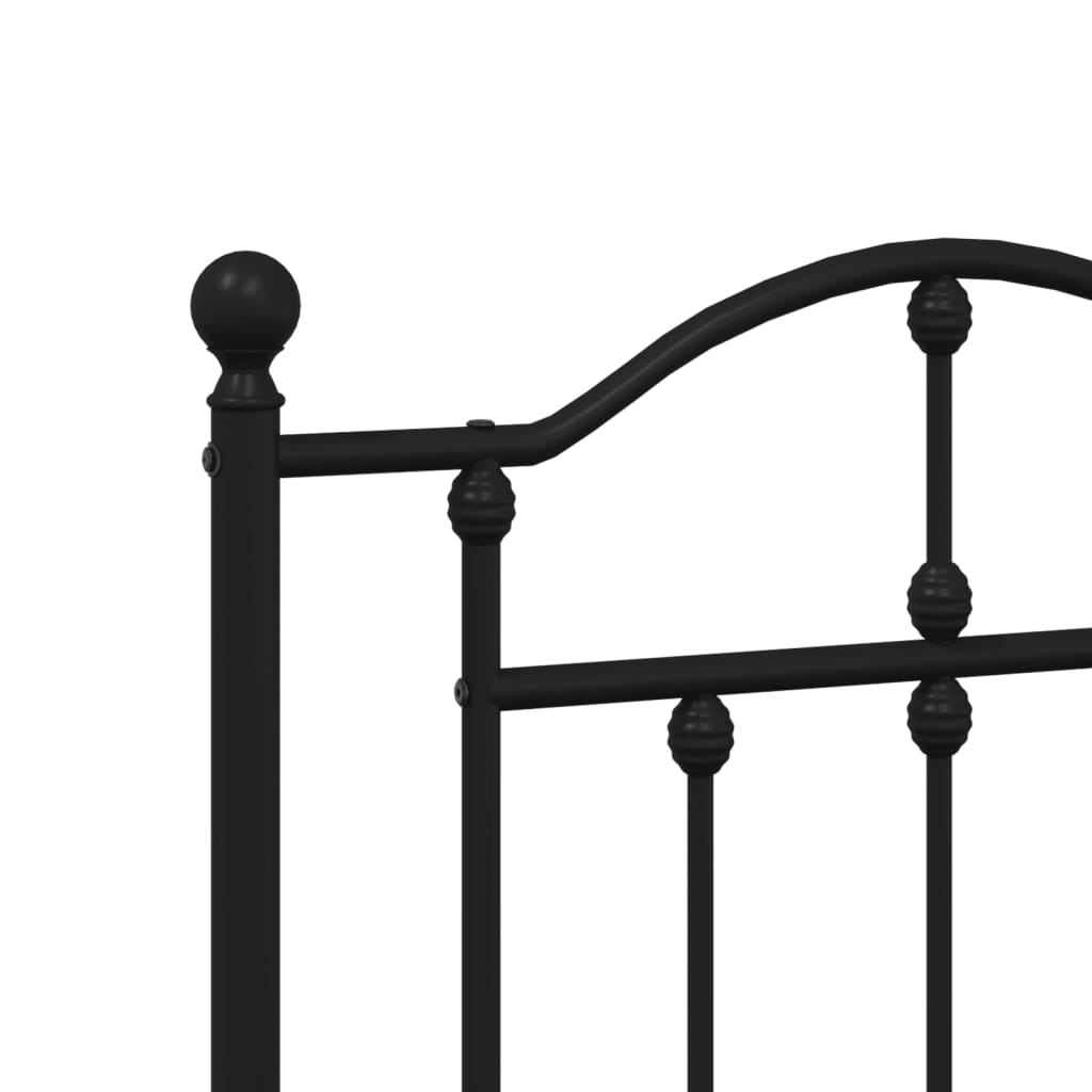 Ersatz-Kopfteil Metall Schwarz 90 cm