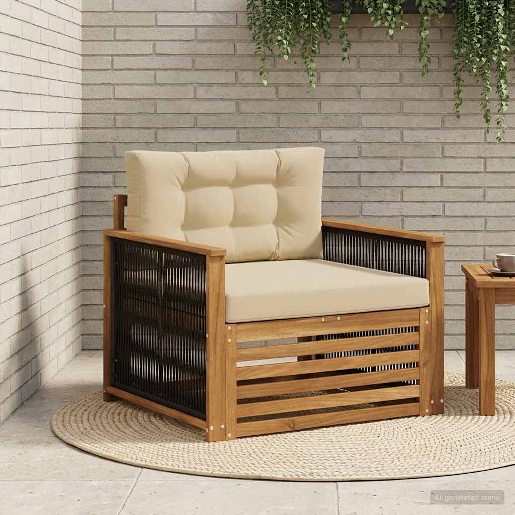 2 Stück Outdoor-Sofa Natur
