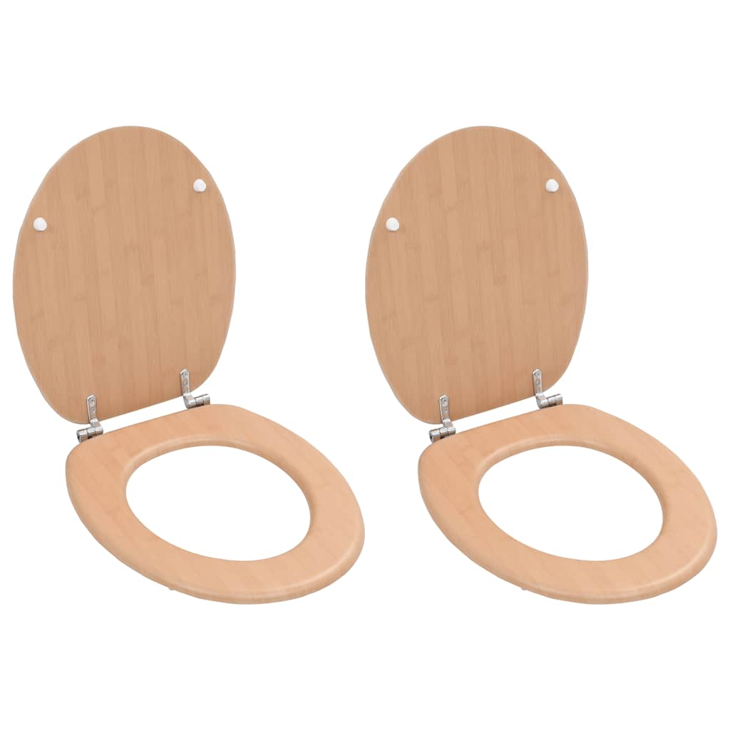 Toilettensitz MDF Deckel Schlichtes Design Weiß