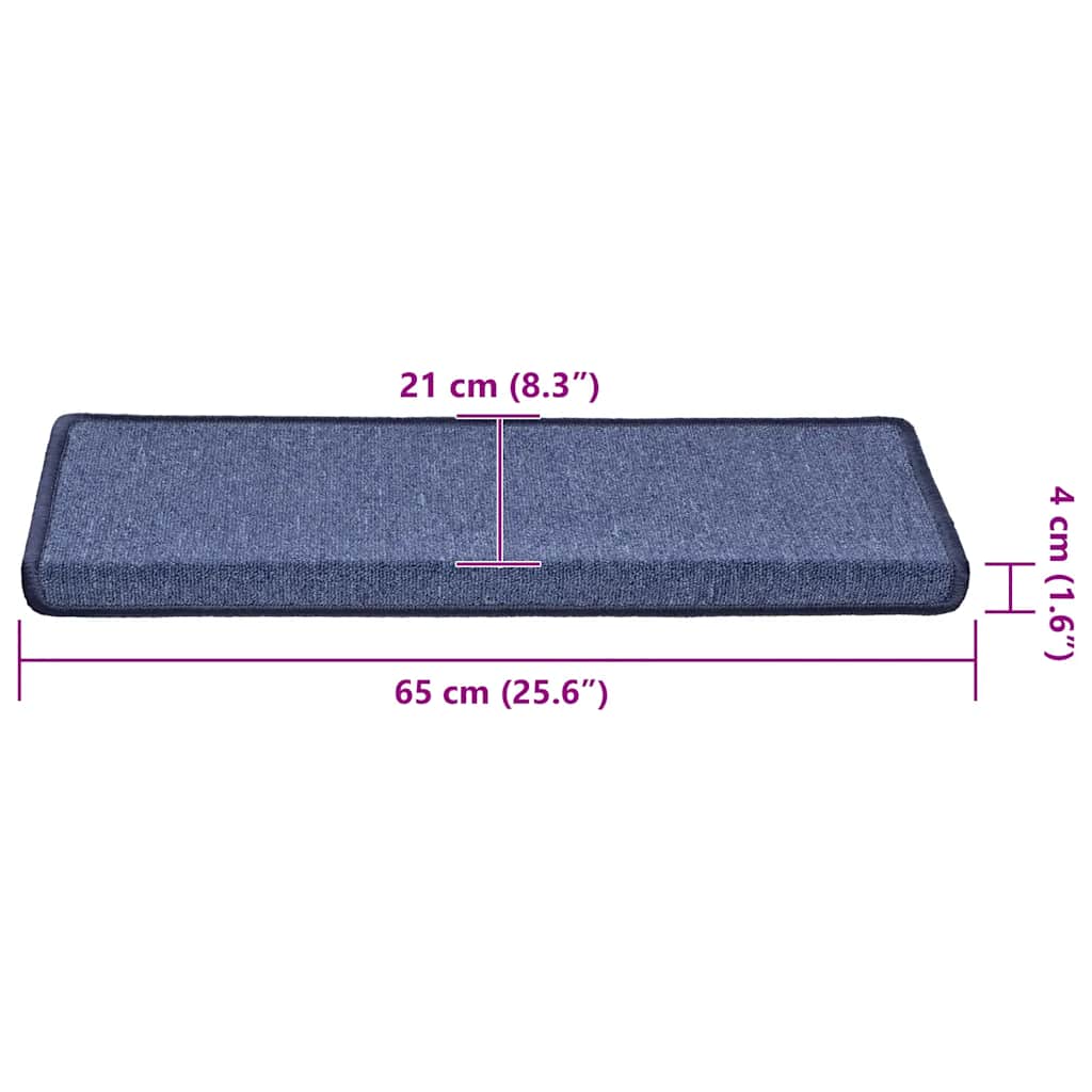 Stufenmatten 15 Stk. 65x21x4 cm Anthrazit Rechteckiger Rand