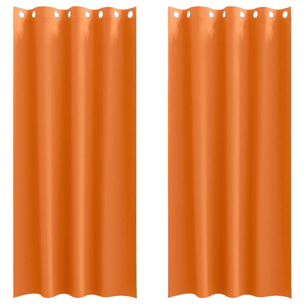 Verdunkelungs-Vorhänge mit Ringen 2 pcs Beige 140 x 140 cm