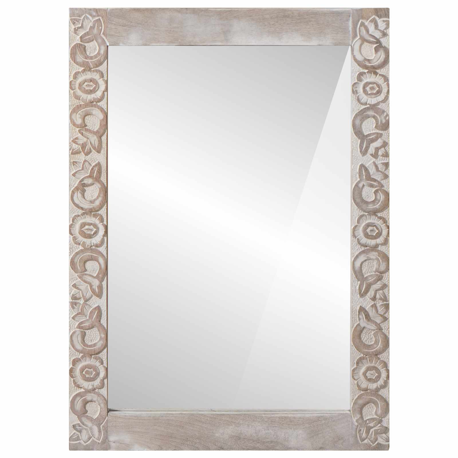 Wandspiegel Walnussbraun 70 x 50 cm Holzwerkstoff und Glas