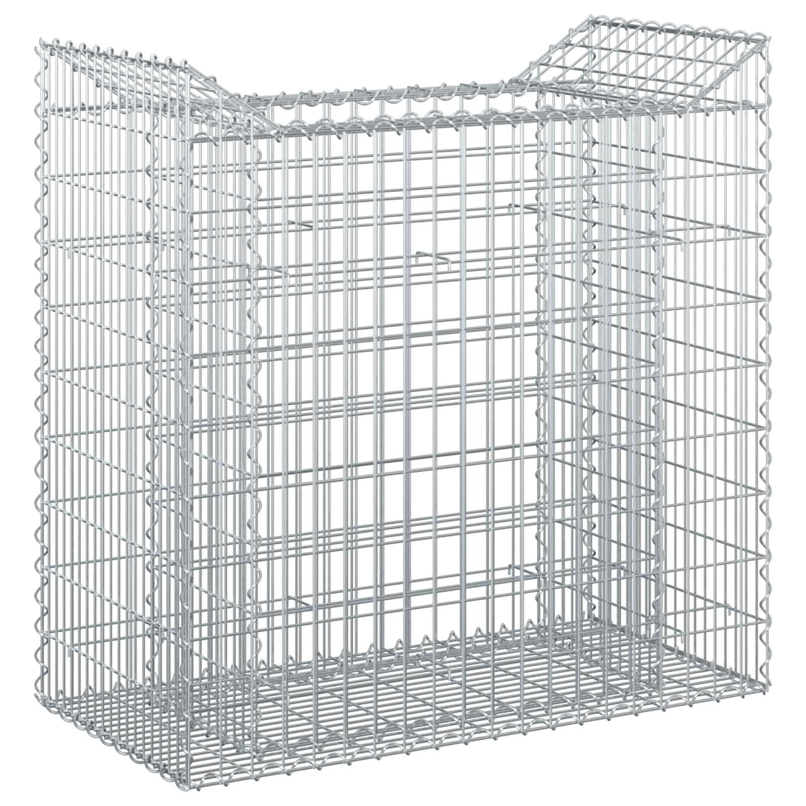 Gabionen-Hochbeet 2 pcs Silber