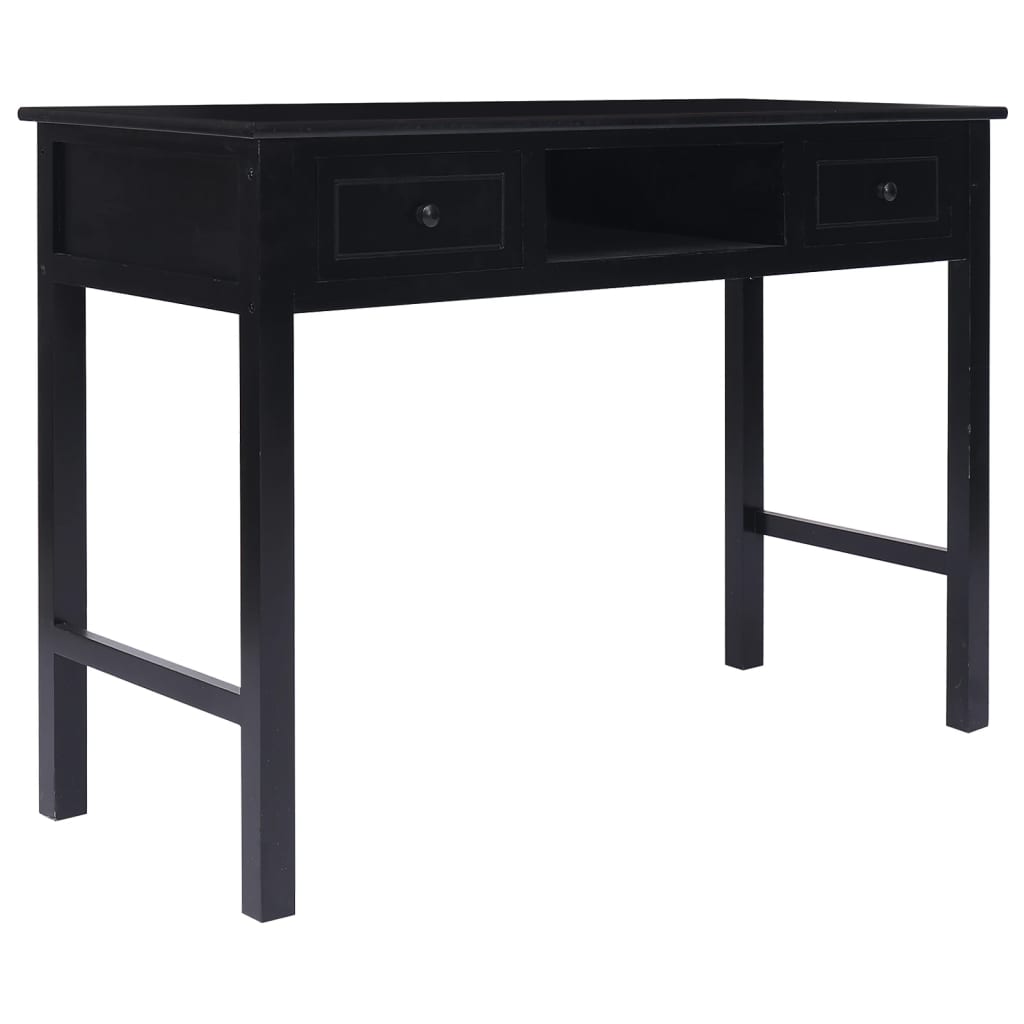Schreibtisch Weiß 108x45x76 cm Massivholz Paulownia